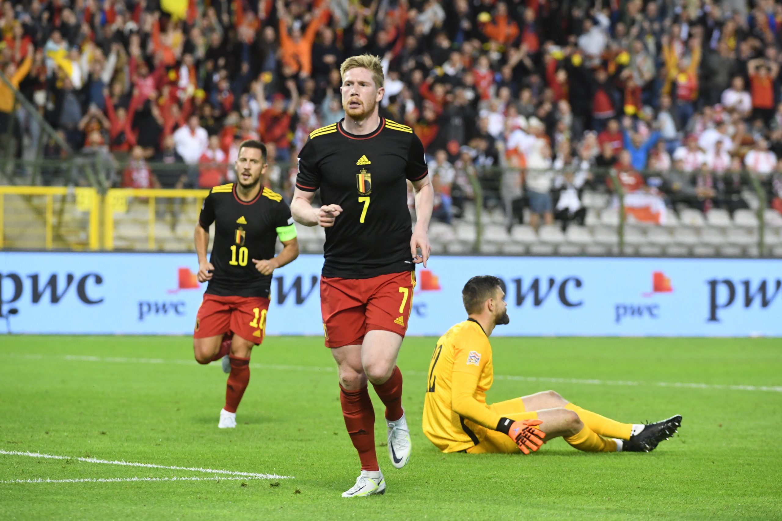 België scoorde 5 goals in 32 minuten en won met 6-1